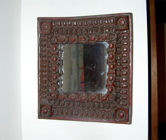 1970's Ceramic Mirror