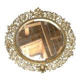1890's English Bronze Mirror