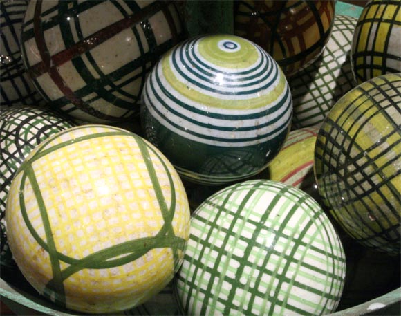 19th Century An Assortment Of English Carpet Balls Priced Each