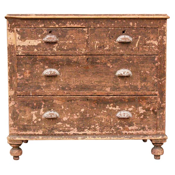Small Grain Painted 4 Drawer Chest