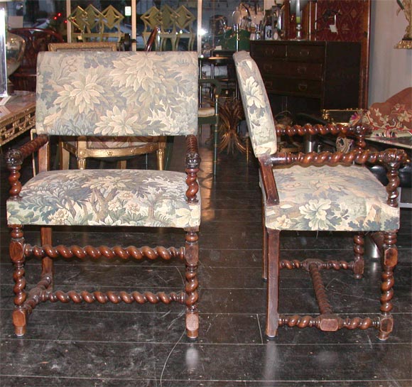 PAIR OF 17TH CENTURY ARMCHAIRS