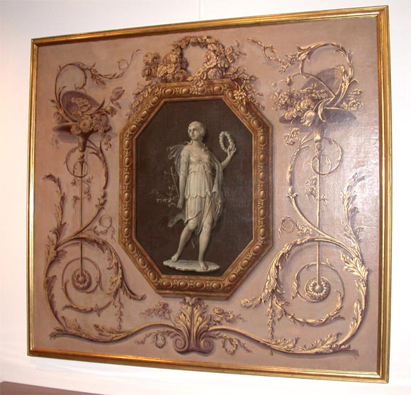 CIRCA 1780 GEORGE III GRISAILLE PAINTING