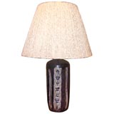 Vintage Hand-Thrown Ceramic Table Lamp by Guido Gambone