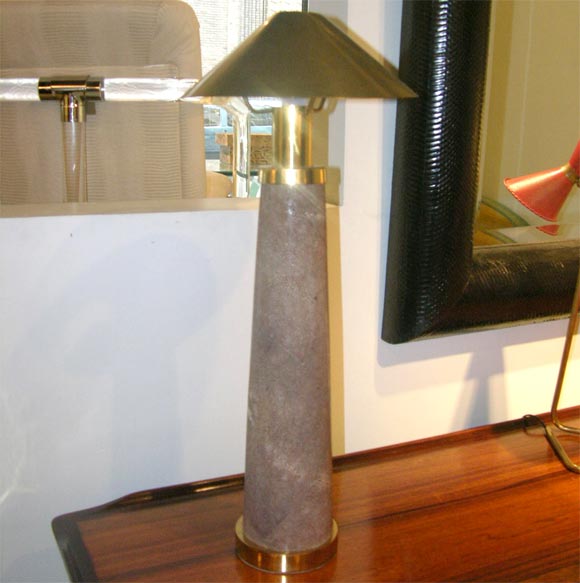 "Lighthouse" Lamp Covered in Shagreen by Karl Springer