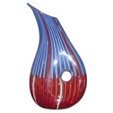 Spectacular Hand-Blown Glass Vase by Anzolo Fuga