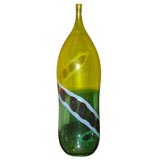 Large Hand-Blown Glass Bottle Designed by Anzolo Fuga