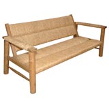 Vintage Mid Century beech sofa, in the style of Charlotte Perriand