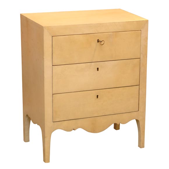 Parchment Nightstand at 1stDibs