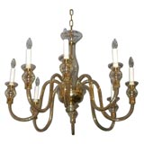 #3700 Eight Arm Gold Tinted Murano Glass Chandelier