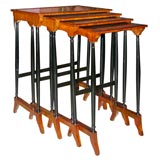 Set of Four Charles X Nesting Tables, ca 1820