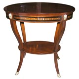 Rare Neo Classic Inlaid Oval Side Table By Chapuis, ca 1820