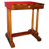 Antique Biedermeir Walnut One Drawer Table, ca 1820