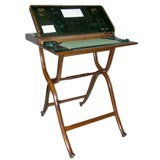 Antique Folding Campaign Desk and Game Table