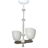 Double Bobeche Murano Glass Chandelier