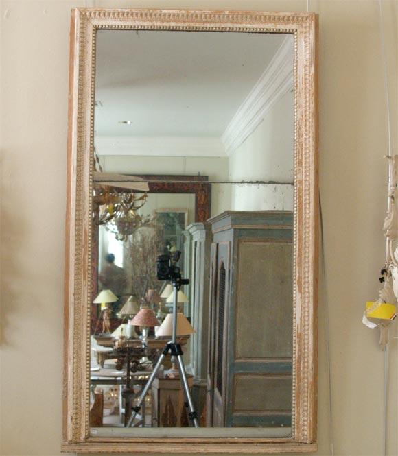 LOUIS 16TH CARVED PAINTED MIRROR