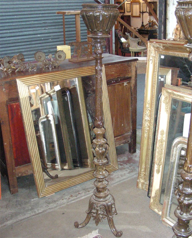 Two Large Napoleon III Tripod Urns on a Stand