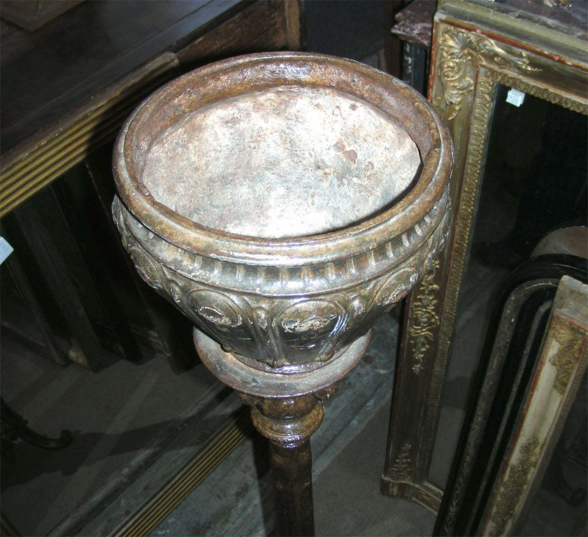 Two Large Napoleon III Tripod Urns on a Stand 2