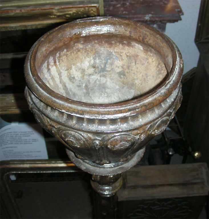 Two Large Napoleon III Tripod Urns on a Stand 3