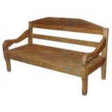 Antique Primitve Teak Javanese Bench