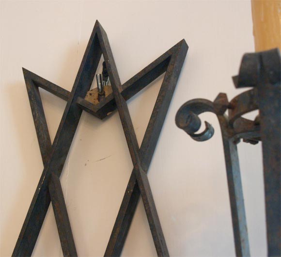 Pair of Iron Sconces For Sale 1
