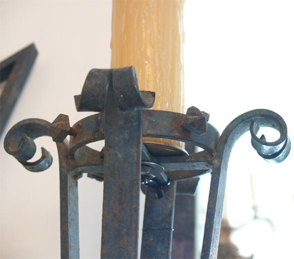 Pair of Iron Sconces For Sale 2