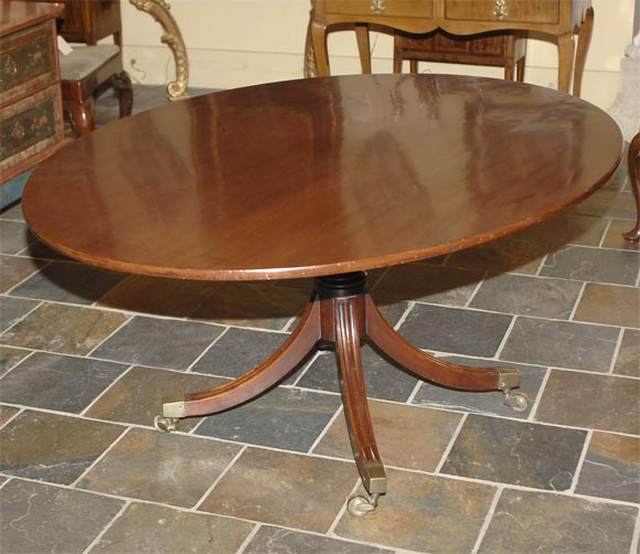 Regency mahogany oval tilt-top breakfast table For Sale 1