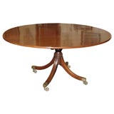 Antique Regency mahogany oval tilt-top breakfast table