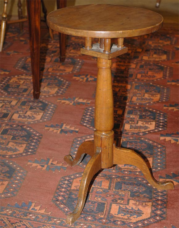 George III oak tilt-top table