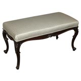 Rosewood upholstered bench