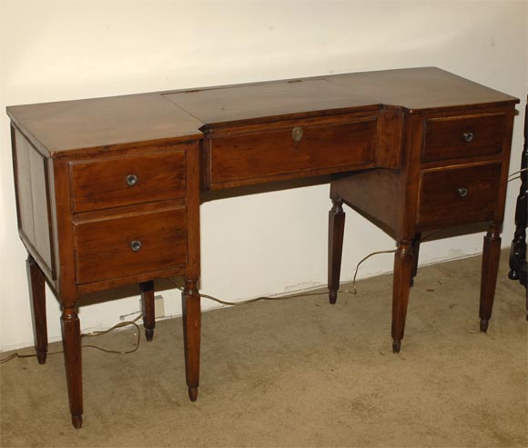 Neoclassical walnut dressing table