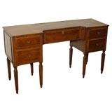 Antique Neoclassical walnut dressing table