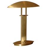 CONTEMPORARY BRASS-FINISH TABLE LAMP