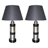 Pair of machine Age lamps by Russel Wright