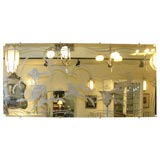 Rare Art Deco Mirror with Reverse Etched Design