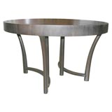 Rare T.H. Robsjohn Gibbings round extension table for Widdicomb