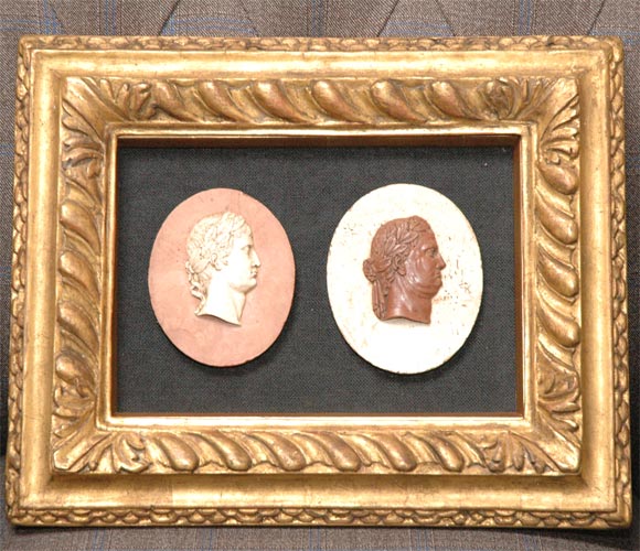 Italian Gilt Framed Intaglios, Circa 1820