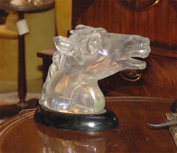 murano glass horse head lamp