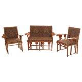 Set of Prairie Style Chairs and Settee