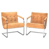 pair of chairs by Milo Baughman for Thayer Coggin
