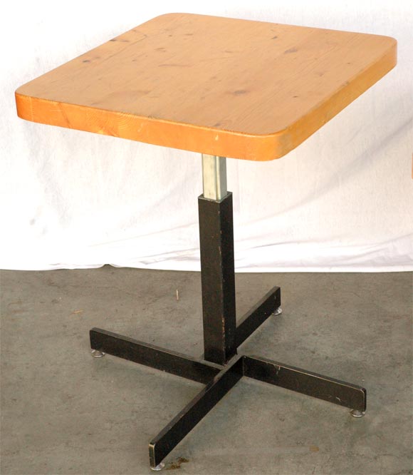 Mid-Century Modern Rare Adjustable Side Tables by Charlotte Perriand, Pair