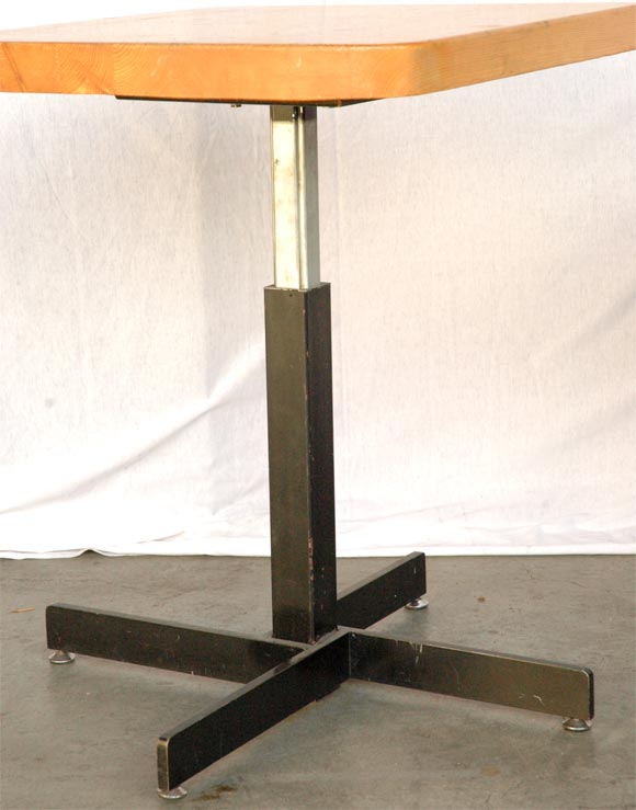 Mid-20th Century Rare Adjustable Side Tables by Charlotte Perriand, Pair