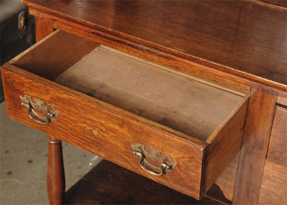 Oak Dresser with Open Shelves 2