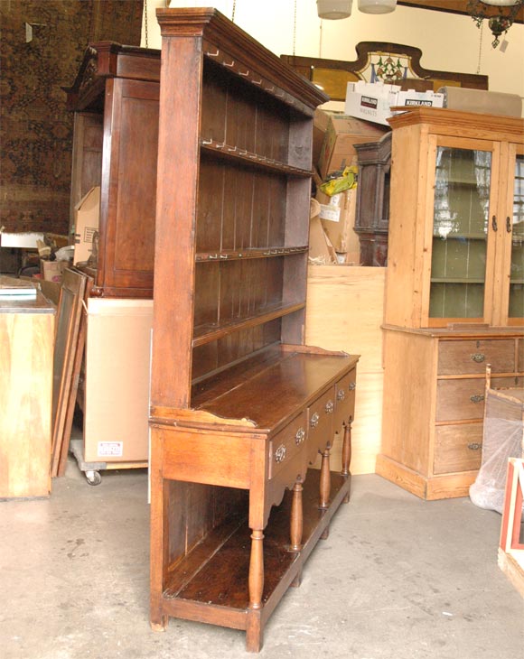 Oak Dresser with Open Shelves 5