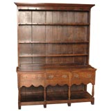 Antique Oak Dresser with Open Shelves