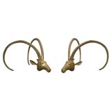 Vintage Brass Rams Heads