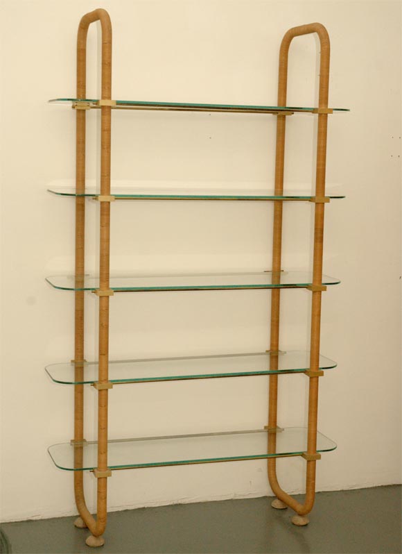 Italian Rattan Etagere