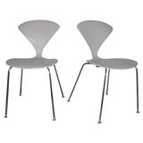 Pair of Cherner Whitewashed Chairs
