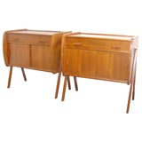 Vintage Pair of Teak Nightstands by Poul Volther