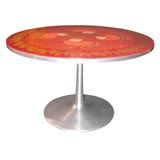 Hand Painted Pedestal Dining Table by Bjorn Winblad / Mygge