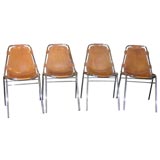 Set Of Four Charlotte Perriand Chairs